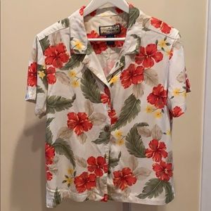 Havana Jack floral shirt Size L.